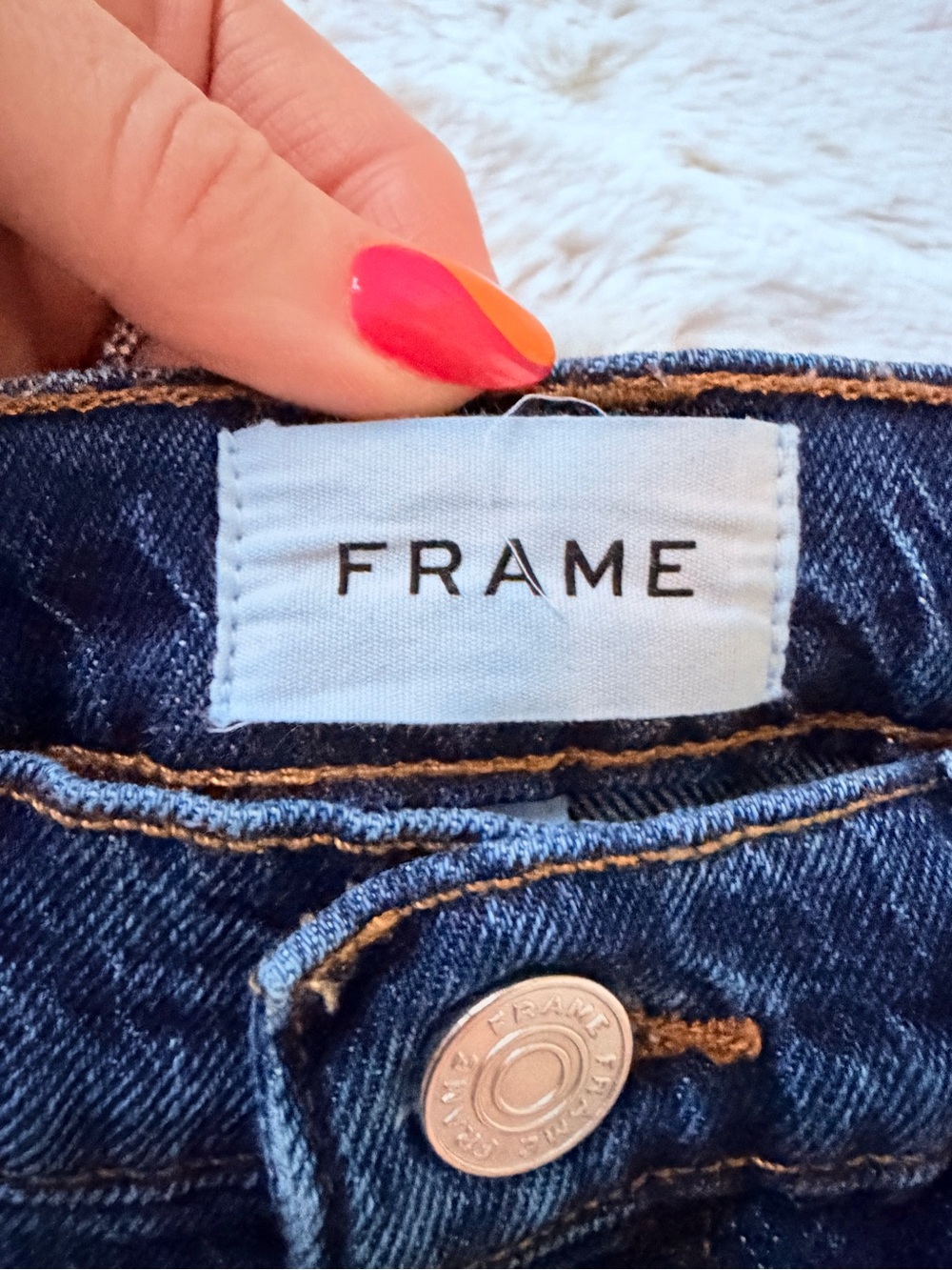 🖤 Frame Le High 'N' Tight Wide Leg Jeans Anthropologie Dark Wash 100% Cotton 28 - Picture 7 of 16